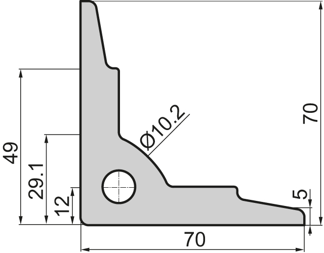 Vinkelprofil 70x70 | Rollco